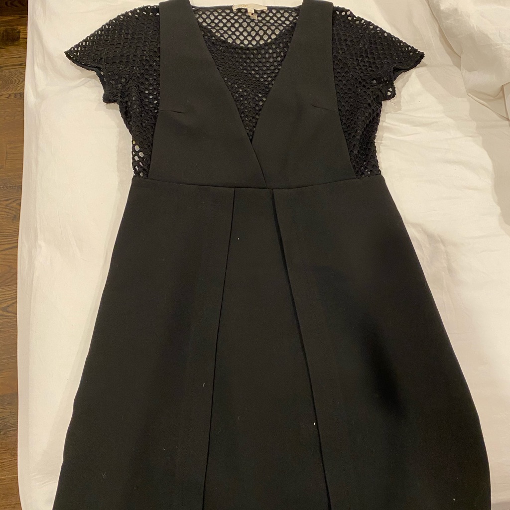 Maje Black Mesh Dress